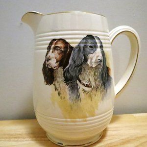 Pitcher Spaniel Dog Enoch Wedgwood Co. Ltd. #1072 Earthenware 7.5" 1908-1936 UK